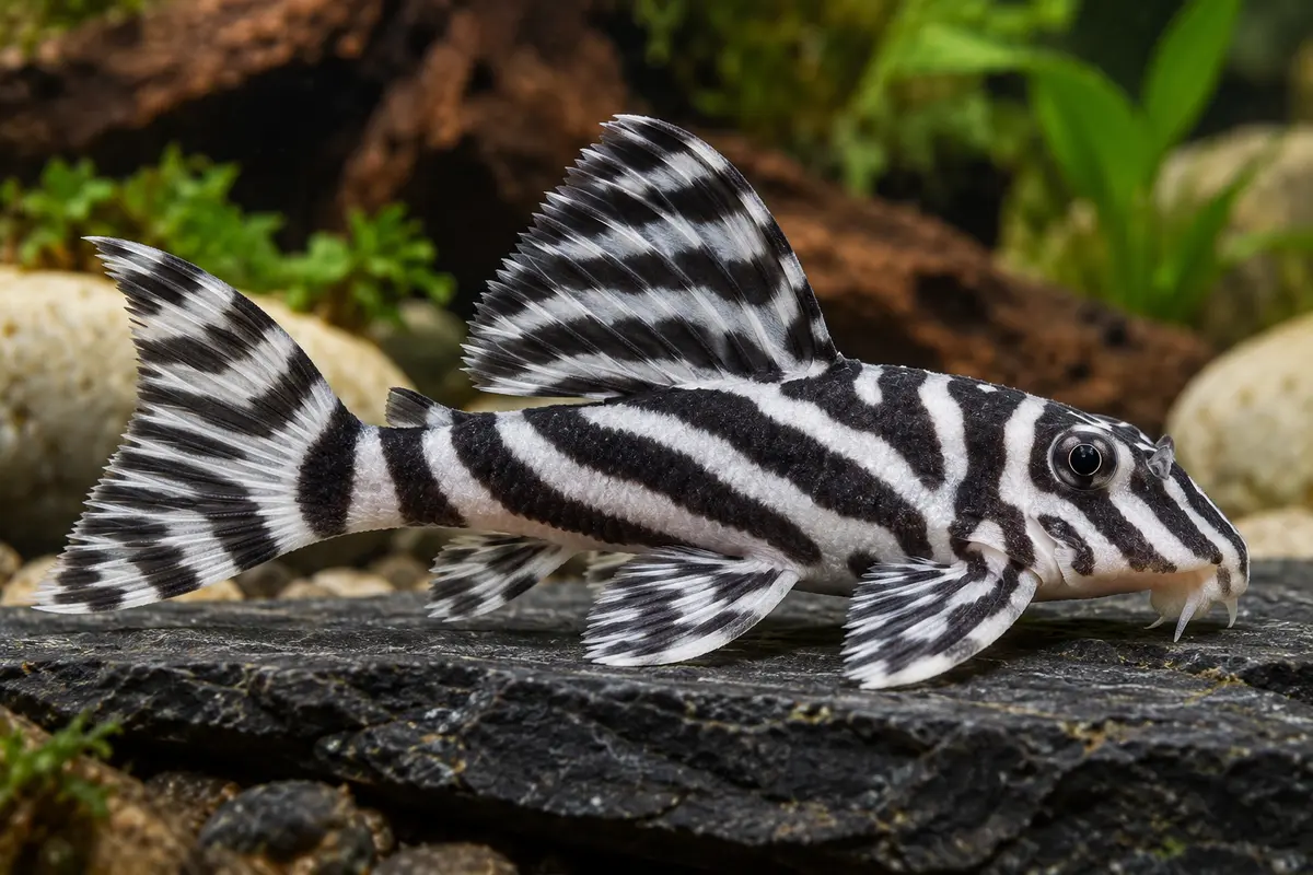 Zebrawels L046 (Hypancistrus zebra) im Aquarium